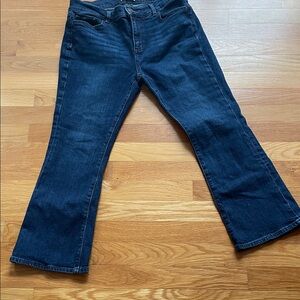 LOFT Dark Blue Wide Leg Jeans